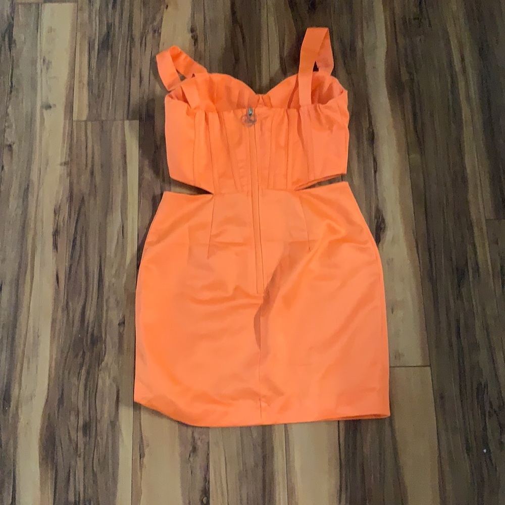 Sexy mini dress, bright orange color - Picture 7 of 7